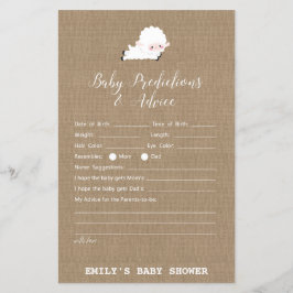 Papier Jeu de Baby shower de petit agneau IMPRIMÉ
