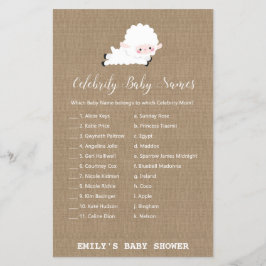 Papier Jeu de Baby shower de petit agneau IMPRIMÉ