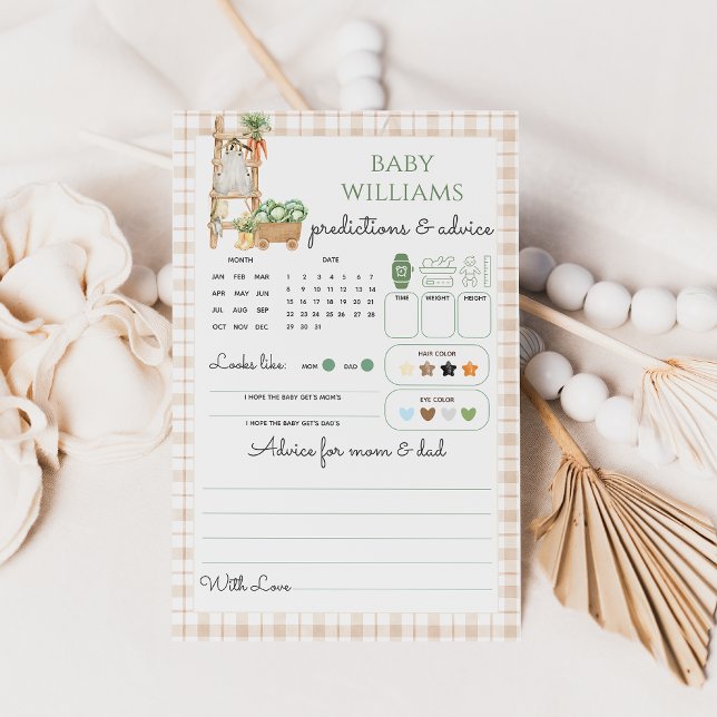 Papier Jeu de Baby shower de prédiction locale (Créateur téléchargé)