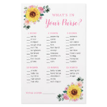 Jeu de Baby shower de purée de tournesol rose