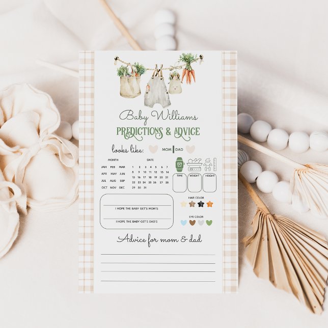 Papier Jeu de Baby shower des fermiers cultivés localemen (Créateur téléchargé)