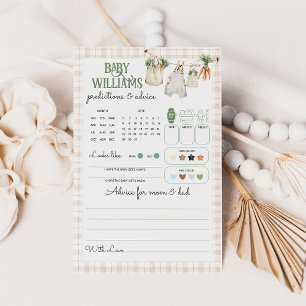 Papier Jeu de Baby shower des fermiers cultivés localemen