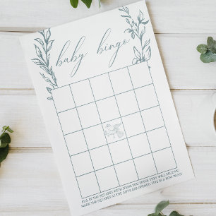 Papier Jeu de Baby shower double face bleu vintage