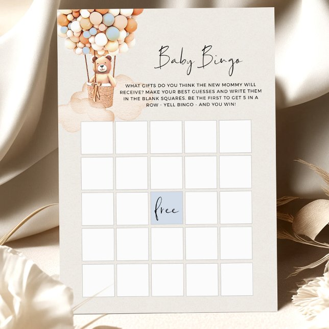 Papier Jeu de Baby shower d'ours - BINGO (Créateur téléchargé)