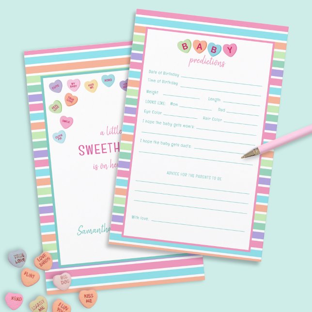 PAPIER JEU DE BABY SHOWER DU COEUR DE CANDY (Créateur téléchargé)