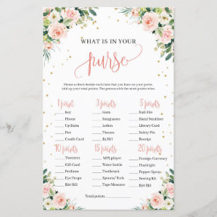 Papier Jeu de baby shower en or rose pâle