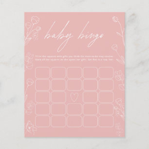Papier Jeu de Baby shower Floral rose et blanc