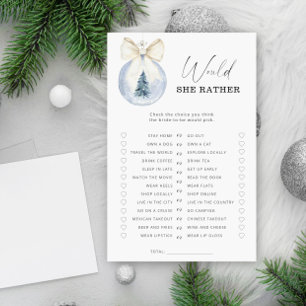 Papier Jeu de baby shower hivernal pour mariée
