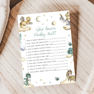 Papier Jeu de Baby Shower Little Dragon Who Knows
