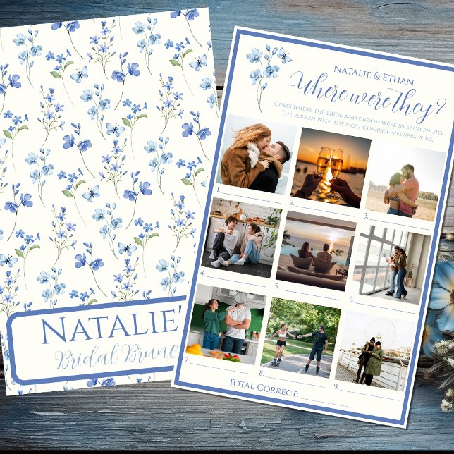 Papier Jeu de Baby Shower Mariée Personnalisé Où Étaient- (Créateur téléchargé)