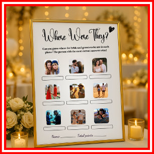 Papier Jeu de Baby Shower Moderne Élégante Où Étaient-Ils