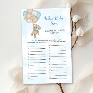 Papier Jeu de Baby Shower Ours en Peluche