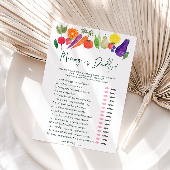 Papier Jeu de Baby shower pour maman ou papa à la culture (Créateur téléchargé)