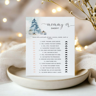 Papier Jeu de baby shower pour maman ou papa d'hiver