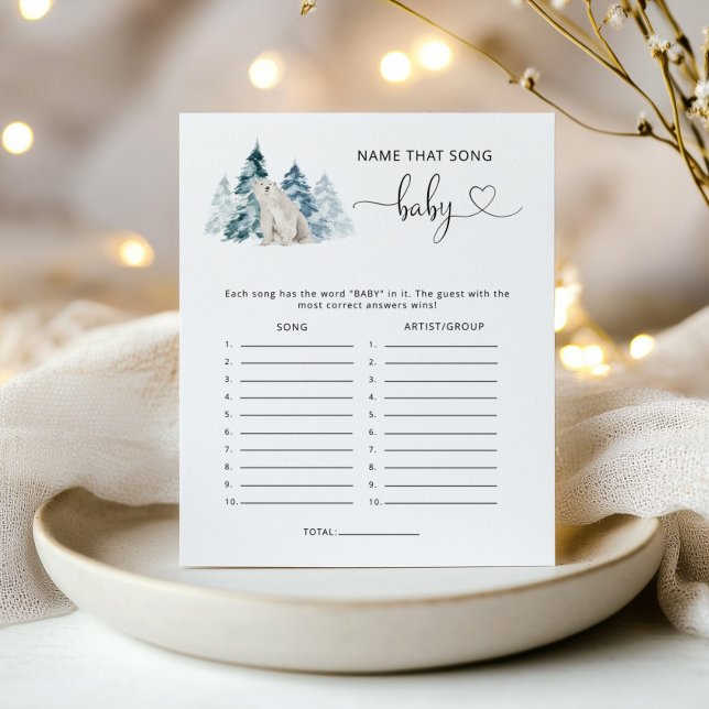 Papier Jeu de baby shower pour nommer la chanson de l'our (Créateur téléchargé)