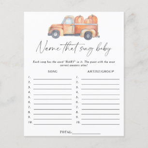 Papier Jeu de baby shower 'Pumpkin truck - Nommez cette c