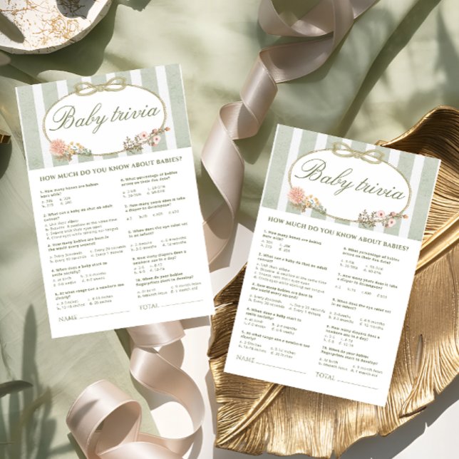 Papier Jeu de Baby Shower : Quel est le contenu de votre  (Créateur téléchargé)