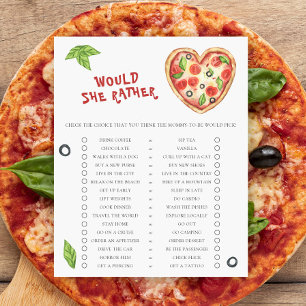 Papier Jeu de baby shower sur le thème de la pizza: Préfé