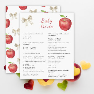 Papier jeu de baby shower sur les bébés pommes Jeu de B