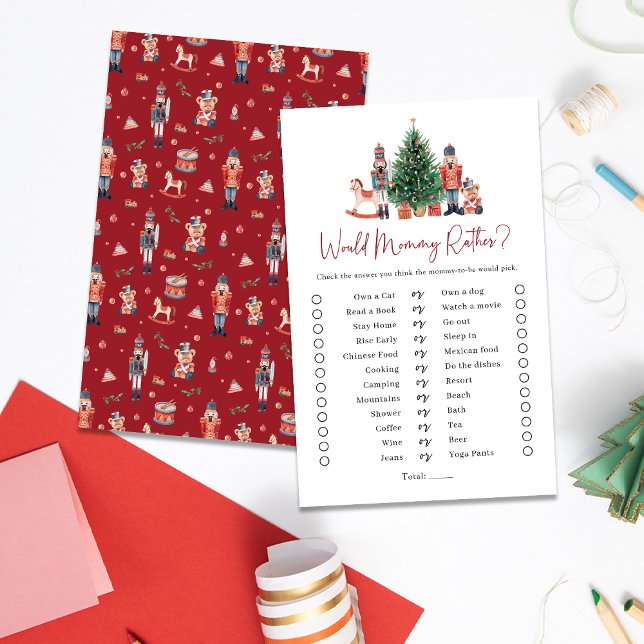 Papier Jeu de Baby showers de vacances (Holiday Baby Shower Game
)