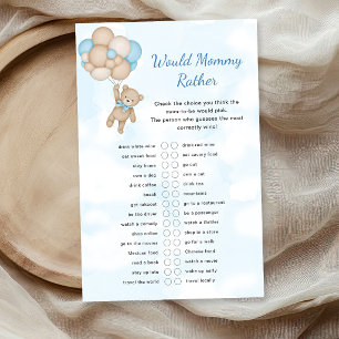 Papier Jeu de bébé Teddy Bear Would Mommy Rather