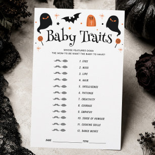 Papier Jeu de bébé Traits pour Garçon Baby Shower Hallowe
