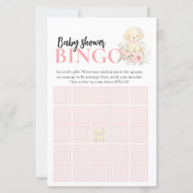 Jeu de Bingo Baby Shower | Fille Golden Retriever