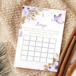 Papier Jeu de Bingo Baby Shower Papillon Floral