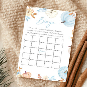 Papier Jeu de Bingo Baby Shower Petit Garçon Citrouille A
