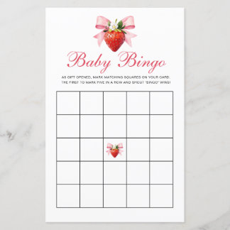 Papier Jeu de Bingo Bébé Coquette Sucré aux Fruits