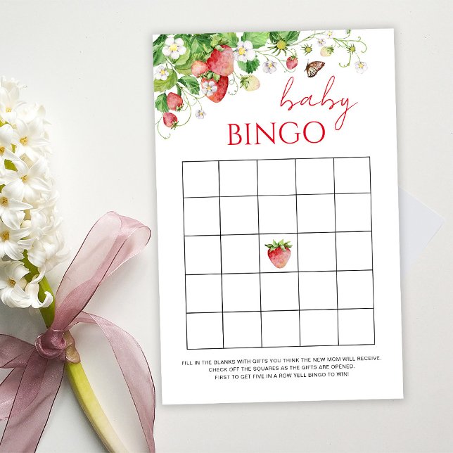 Papier Jeu de Bingo Bébé Fraise (Créateur téléchargé)