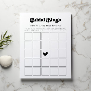 Papier Jeu de Bingo de Cadeaux de Mariage