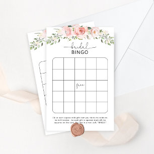 Papier Jeu de bingo de douche rose