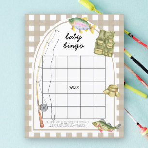 Papier Jeu de bingo du Baby shower pêcheur