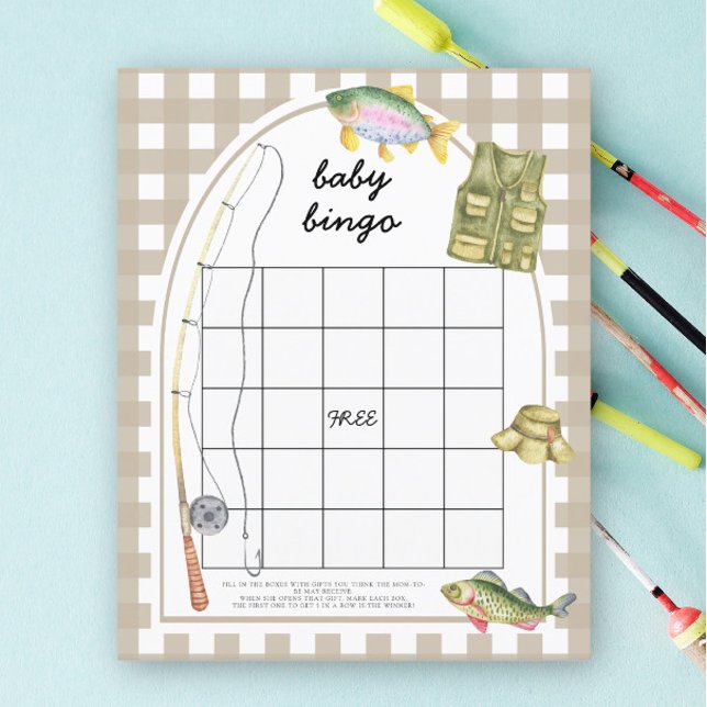 Papier Jeu de bingo du Baby shower pêcheur (Créateur téléchargé)