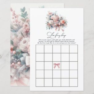 Papier Jeu de Bingo Élégant et Pastel pour Baby Shower Am