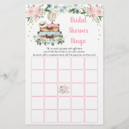 Papier Jeu de Bingo Floral Rose Doré pour Voyage et Maria