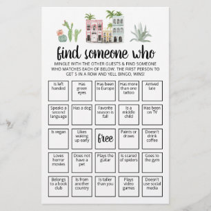Papier Jeu de bingo modifiable 'Trouvez quelqu'un qui...'