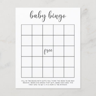 Papier Jeu de bingo pour baby shower
