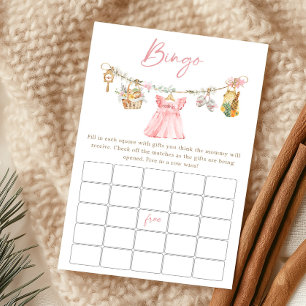 Papier Jeu de Bingo pour Baby Shower Fille Locale