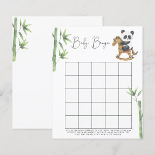 Papier Jeu de bingo pour baby shower Ours Panda Bébé