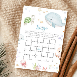 Papier Jeu de Bingo pour Baby Shower Sous L'Océan