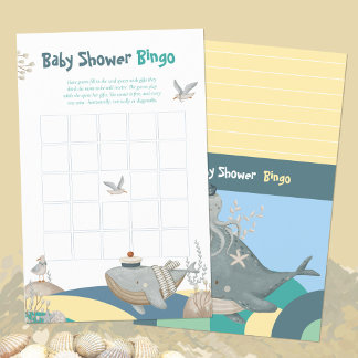 Papier Jeu de Bingo pour Baby Shower sur le thème de la B