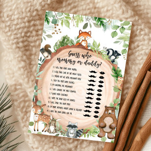 Papier Jeu de Bingo pour Baby Shower sur les Animaux de l