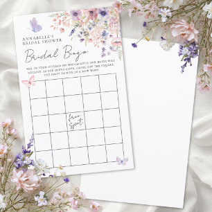 Papier Jeu de Bingo pour Baby Shower Thème Papillon Fleur