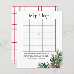 Papier Jeu de bingo pour bébé d'hiver à feuillage persist