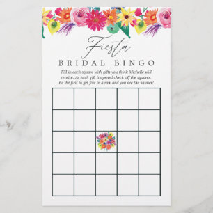 Papier Jeu de bingo pour enterrement de vie de jeune fill
