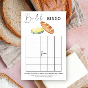 Papier Jeu de bingo pour la douche de mariée Butter Toget