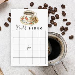 Papier Jeu de bingo pour la douche de mariée Love is brew