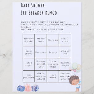 Papier Jeu de Brise-Glace pour Baby Shower